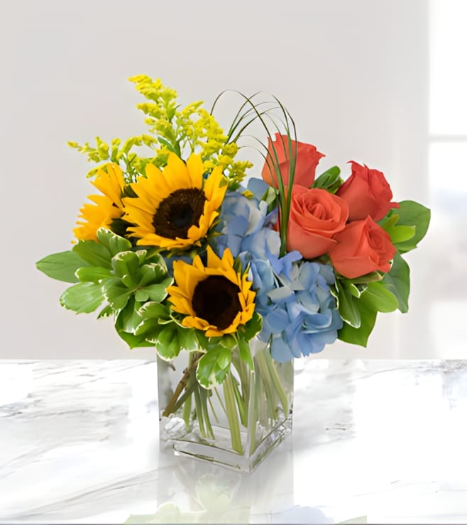 ترتيب ألوان مرح، زهور