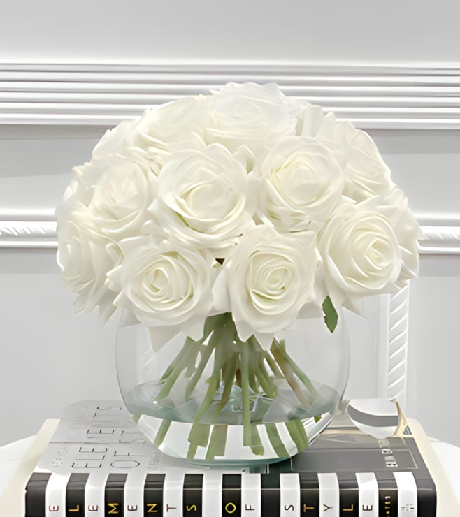 باقة ورود جذابة ومتوازنة