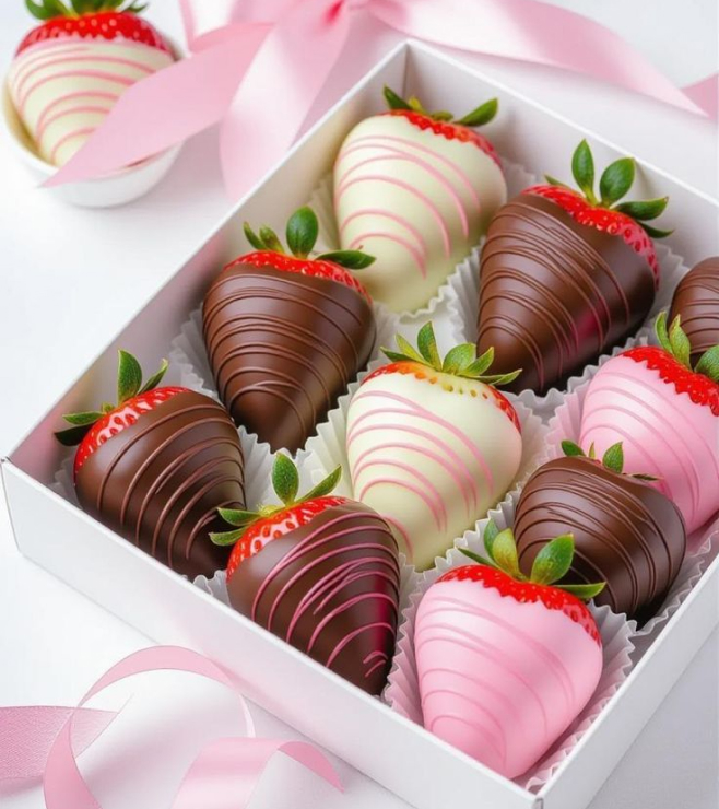 فراولة مغموسة بالشوكولاتة