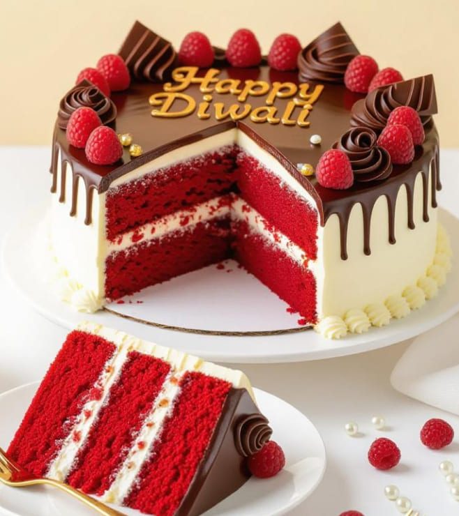 Raspberry Ember Cascade Cake