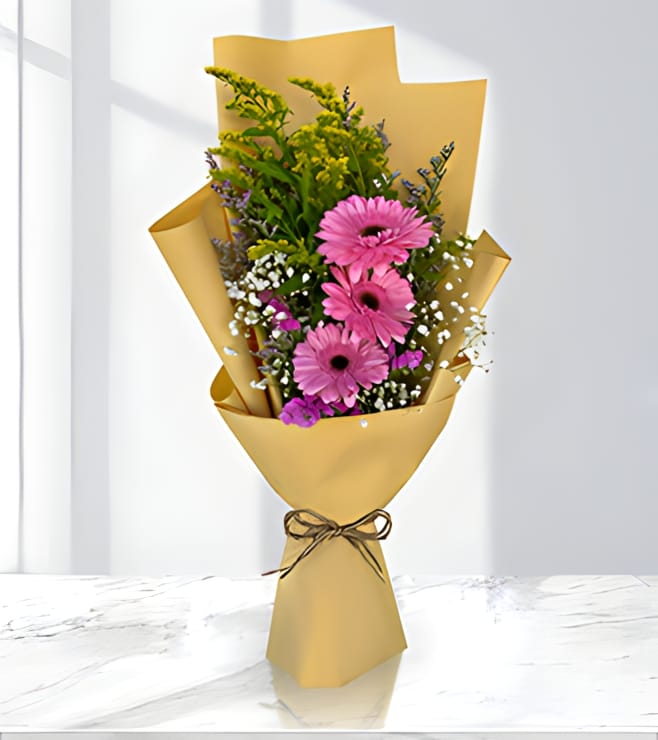 جربيرا وردية منعشة