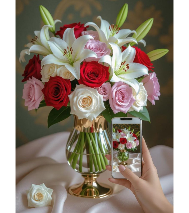 باقة بتلات ملكية، زنابق