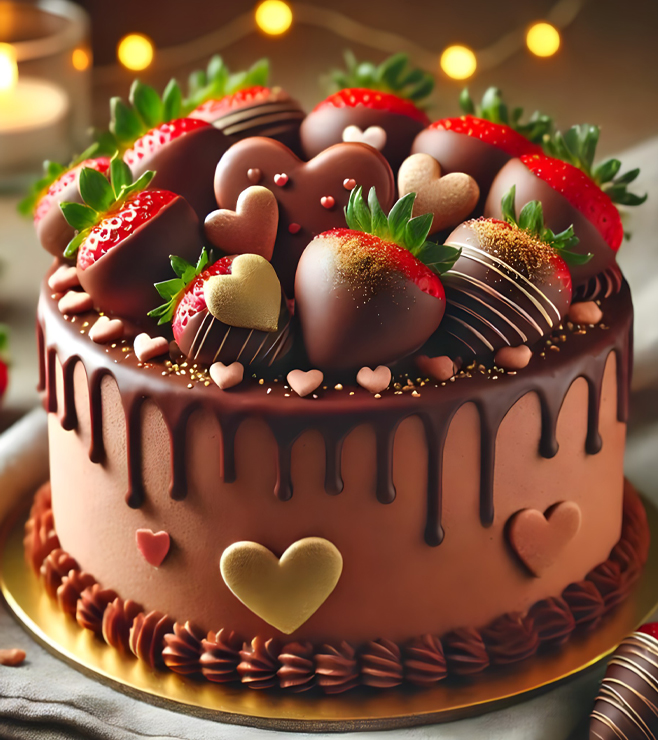 الرومانسية في كعكة الشوكولاتة