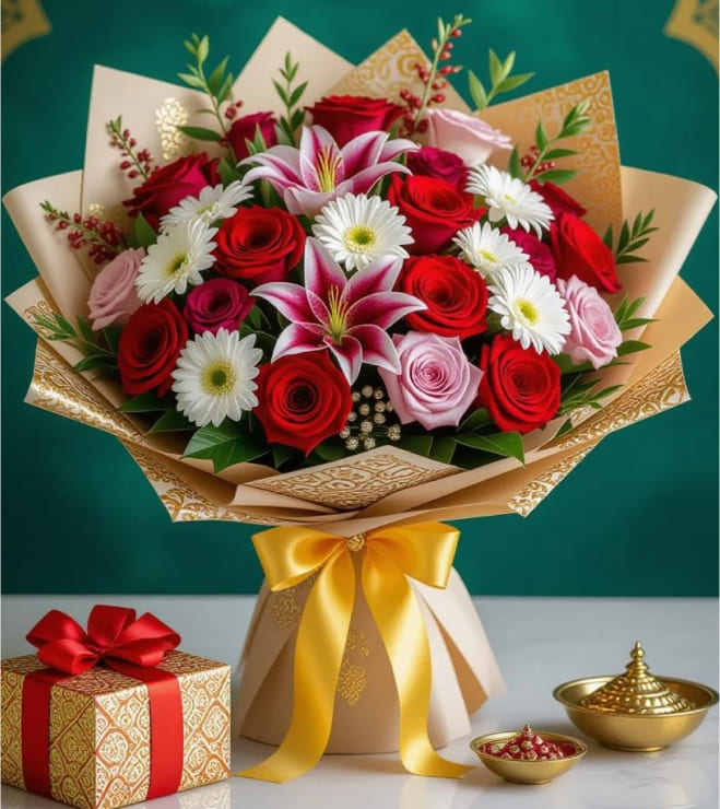 باقة زهور روزيل غريس، زهور