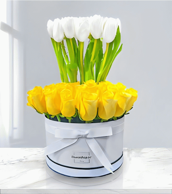 باقة ورد وورود متناغمة