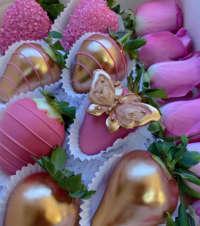 فراولة مغطاة بالشوكولاتة