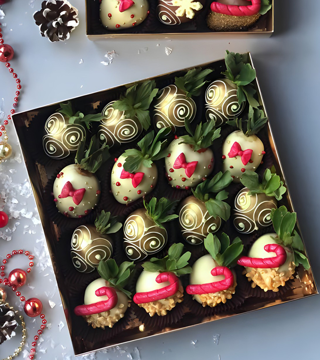 فراولة مغطاة بالشوكولاتة من سانتا