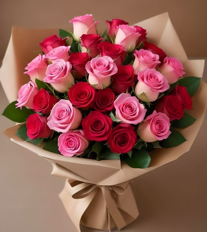 باقة ورود قرمزية، عيد الحب