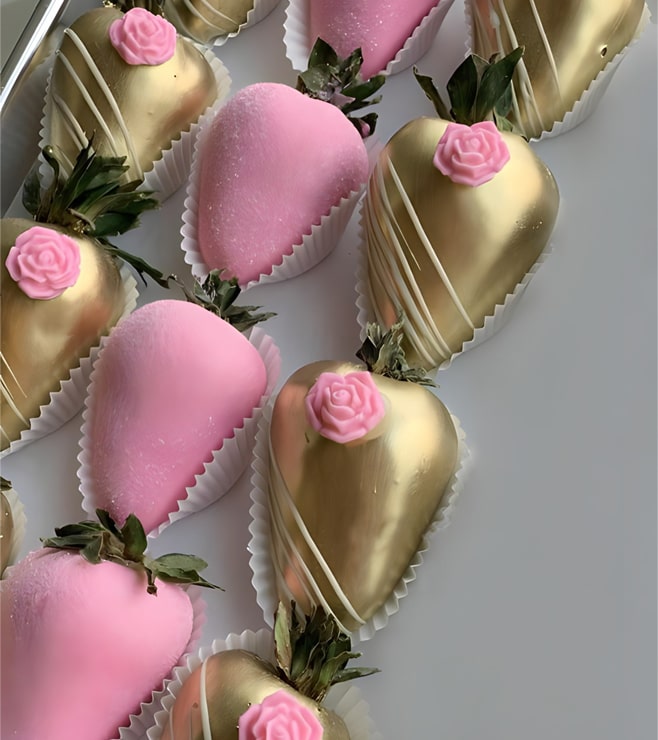 فراولة مغموسة لامعة