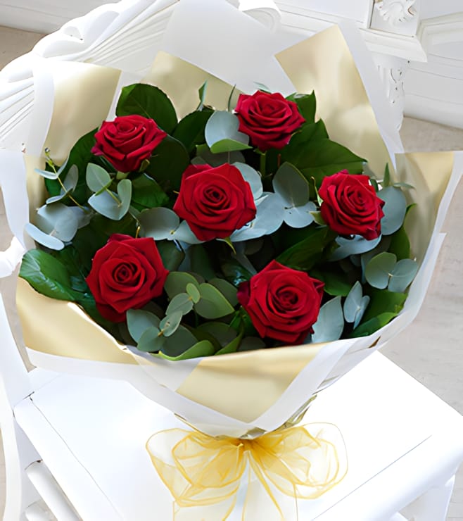 ستة قبلات مسروقة - أحمر، توصيل الهدية خلال ساعة واحدة