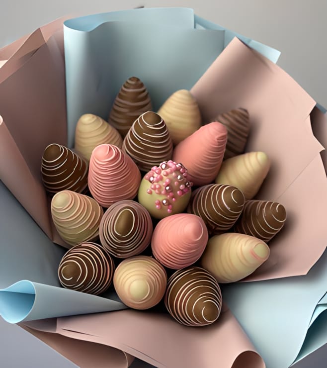 باقة زهور الفراولة