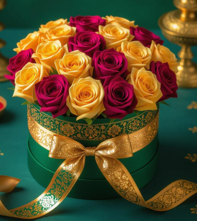 صندوق Sunset Whisper، زهور