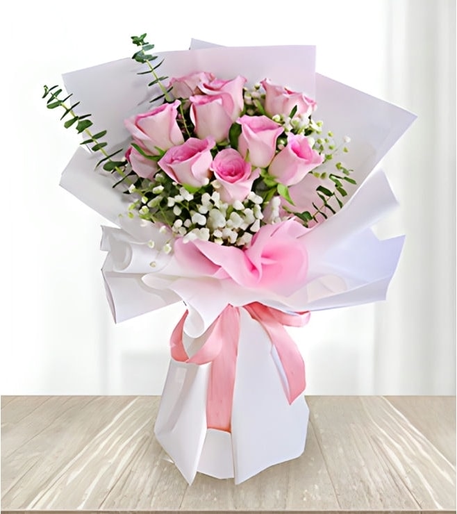 سعادة وردية حلوة