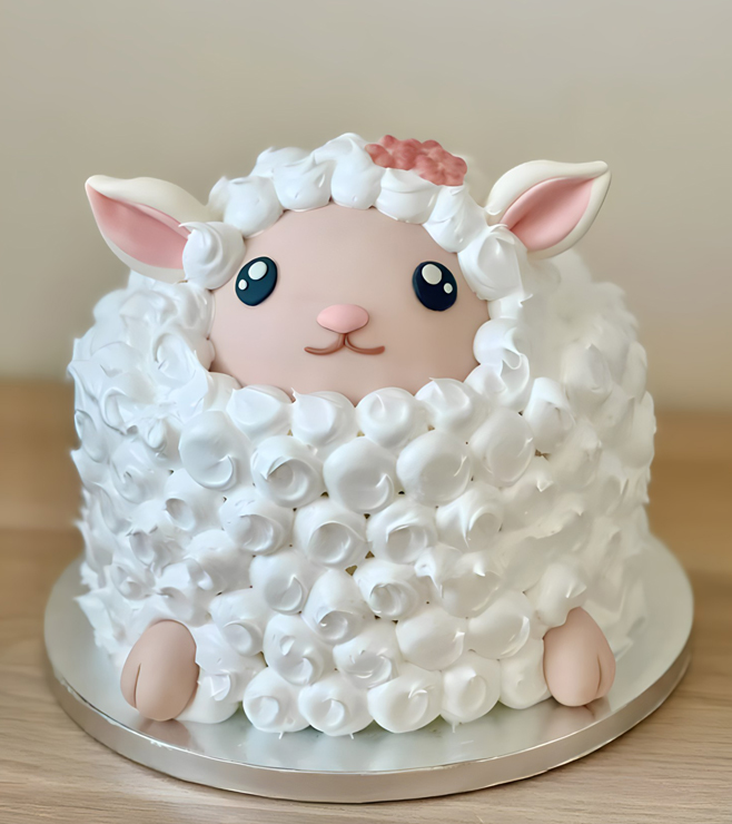 كعكة مفاجأة الأغنام الحلوة