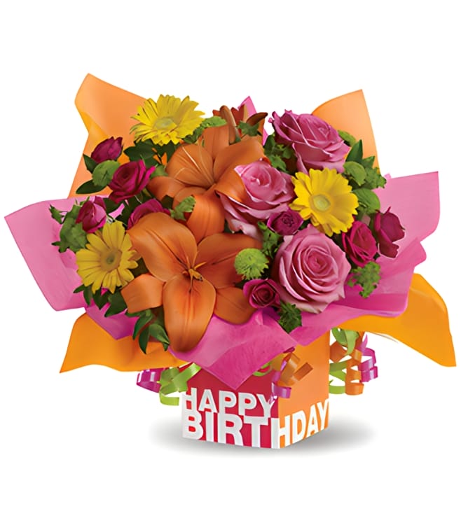 هدية عيد ميلاد وردية