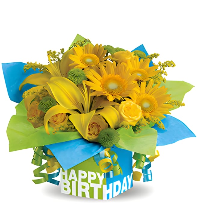 هدية عيد ميلاد مشمسة، زنابق