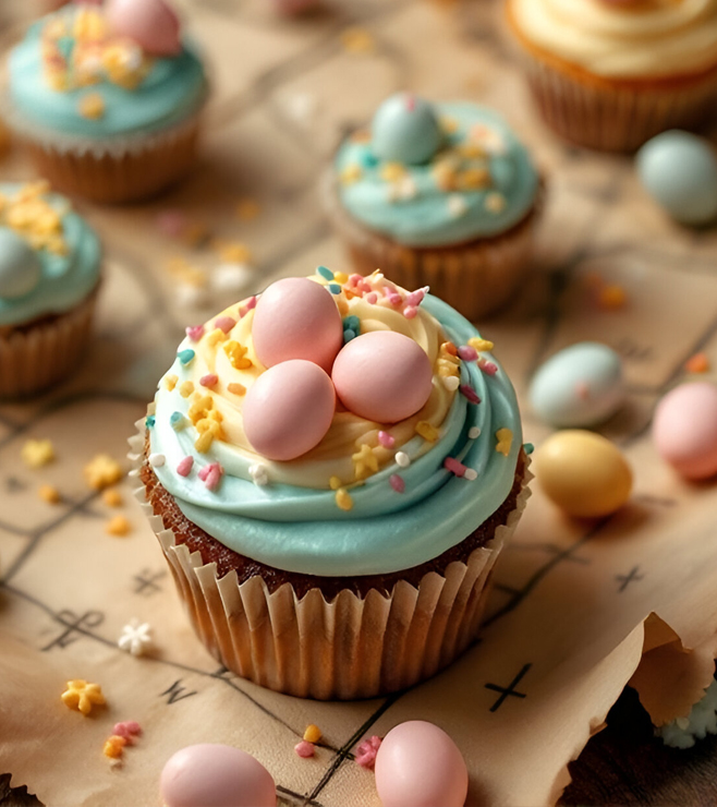 Twinkle Egg Swirls Cupcakes