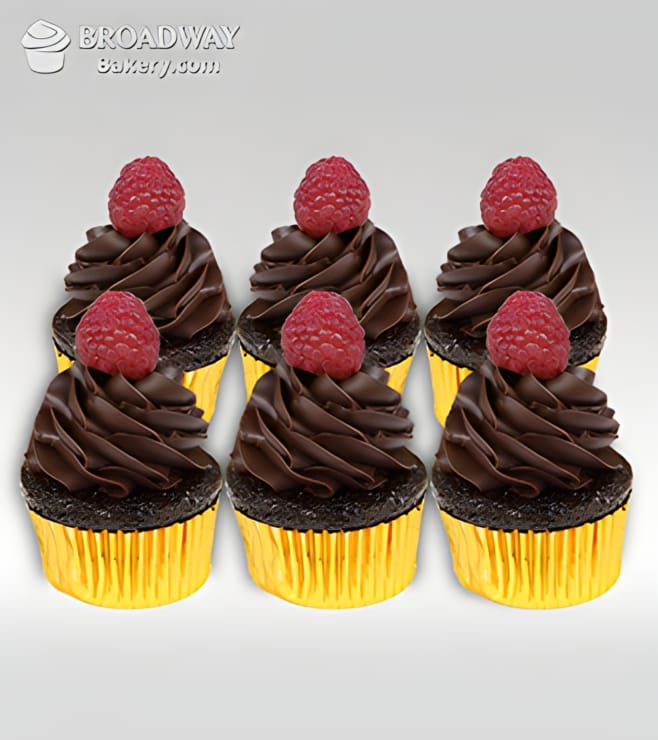 كب كيك شوكولاتة نباتي - 6 كب كيك