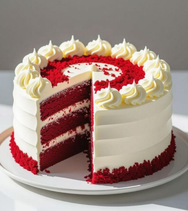 كعكة الوردة المخملية