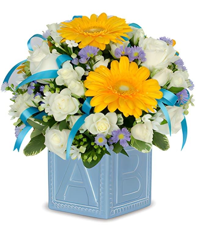 أول مكعب للطفل - أزرق