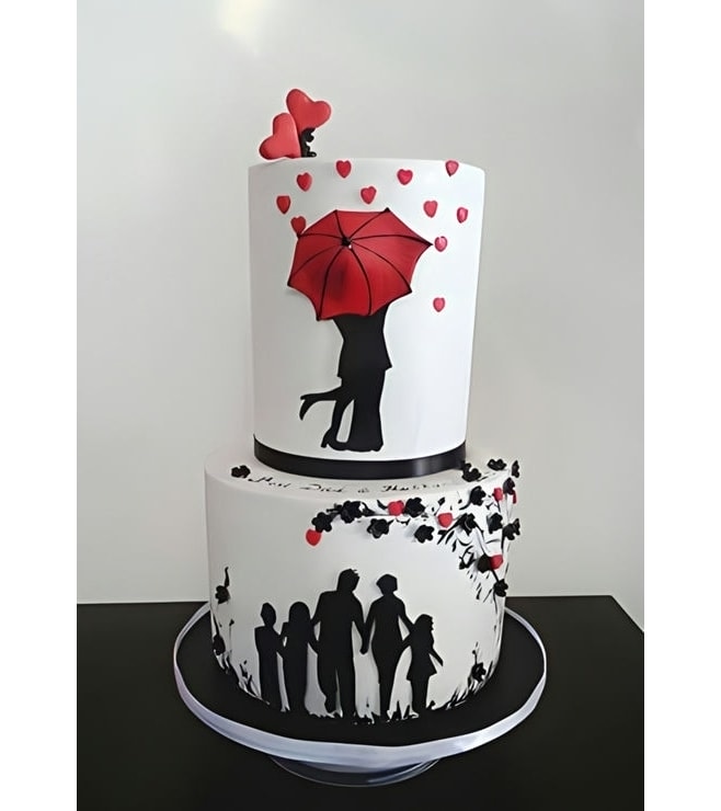 كعكة "عاشوا في سعادة إلى الأبد"