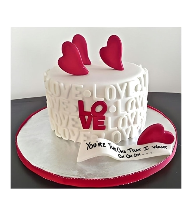 كعكة "أنا مغرم بك"