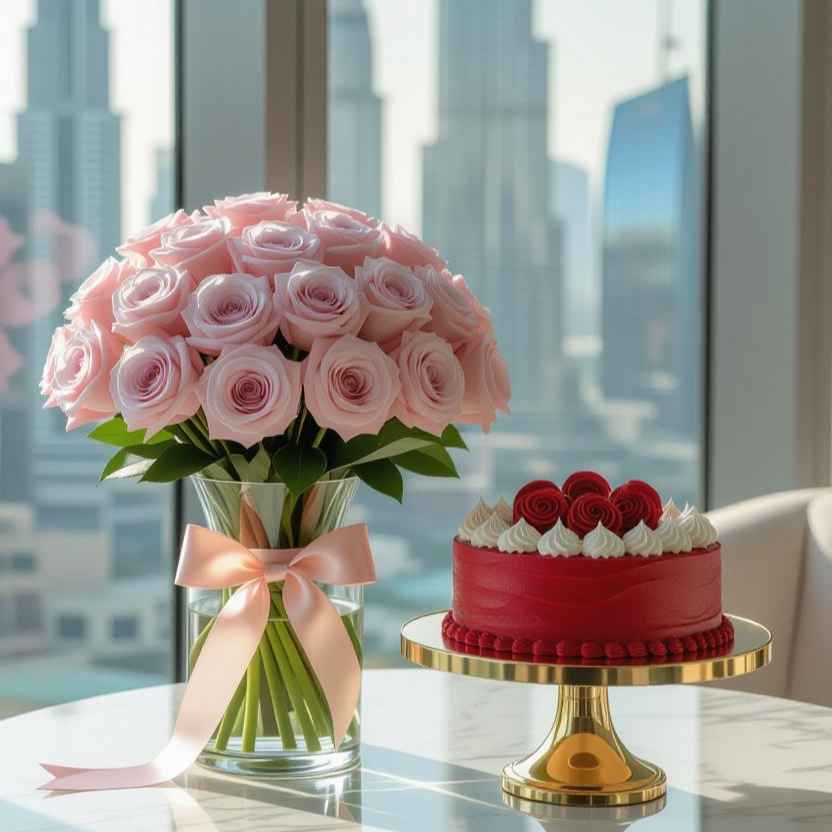 Flower and Cake Delivery in Dubai: The Perfect Gift Combo 