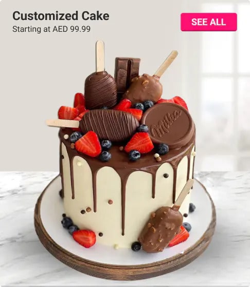 customized cakes banner, Interflora Abu Dhabi