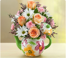 Teapot Full of Blooms, flower delivery in Abu Dhabi