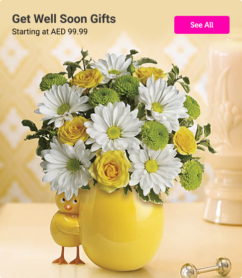 Get Well Soon Gifts, flowers in Dubai