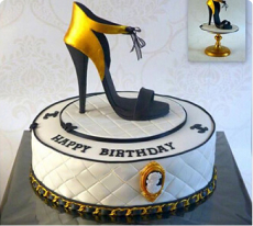 happy birthday shoe cake