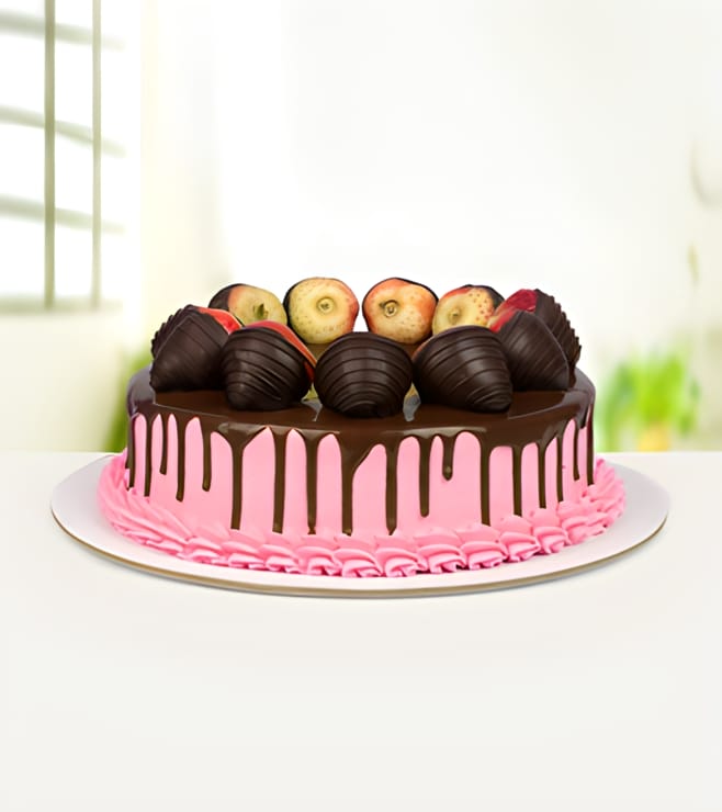 Eggless Strawberry Chocolate Cake, Birthday Cakes