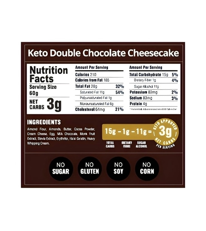 Keto Double Chocolate Cheesecake By Broadway Bakery. Gluten Free, Sugar Free, Low Carb Dessert...