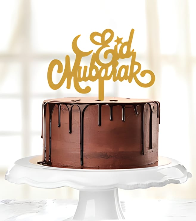Chocolate Drip Eid Moon Cake