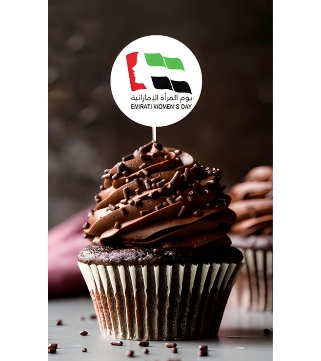 Emirati Women's Day Chocolate Cupcakes