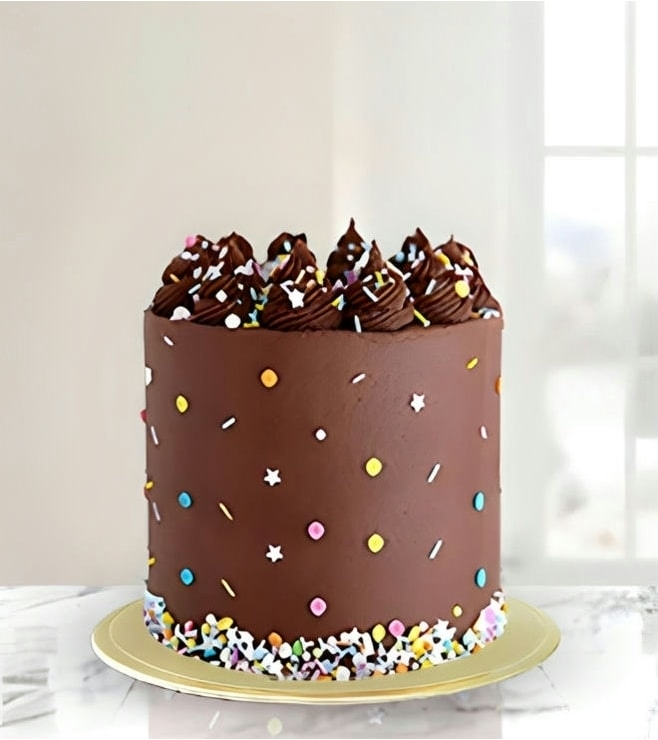 Chocolate Funfetti Mono Cake, Serving Size: 2