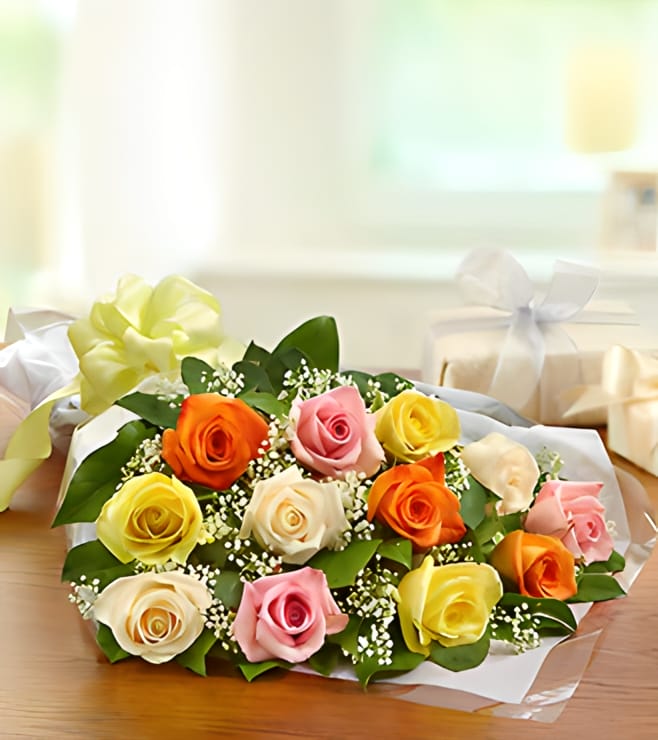 One Dozen Rose Presentation Bouquet