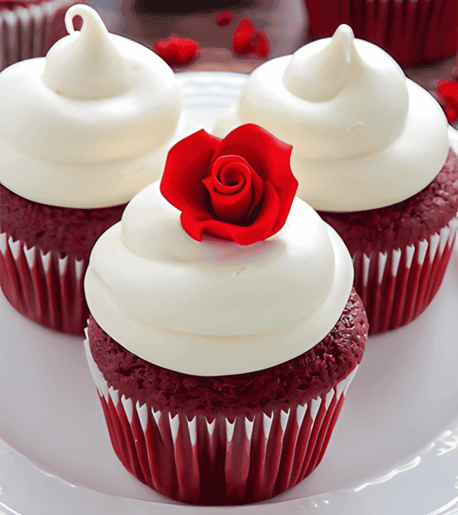 Little Red Rose Cupcakes, Love and Romance