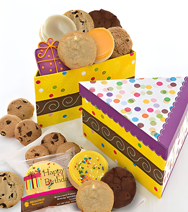 Birthday Cake Slice Box, Cookies