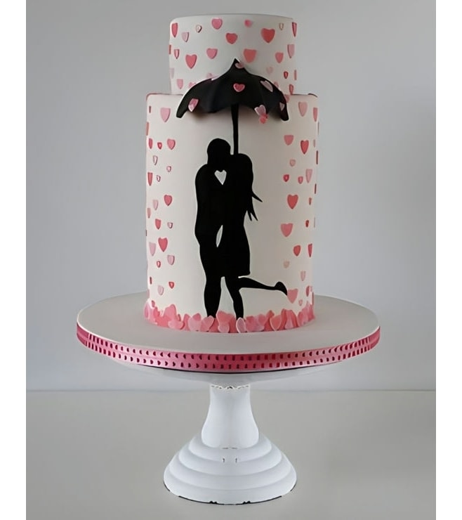 Raining Love Valentine's Day Cake