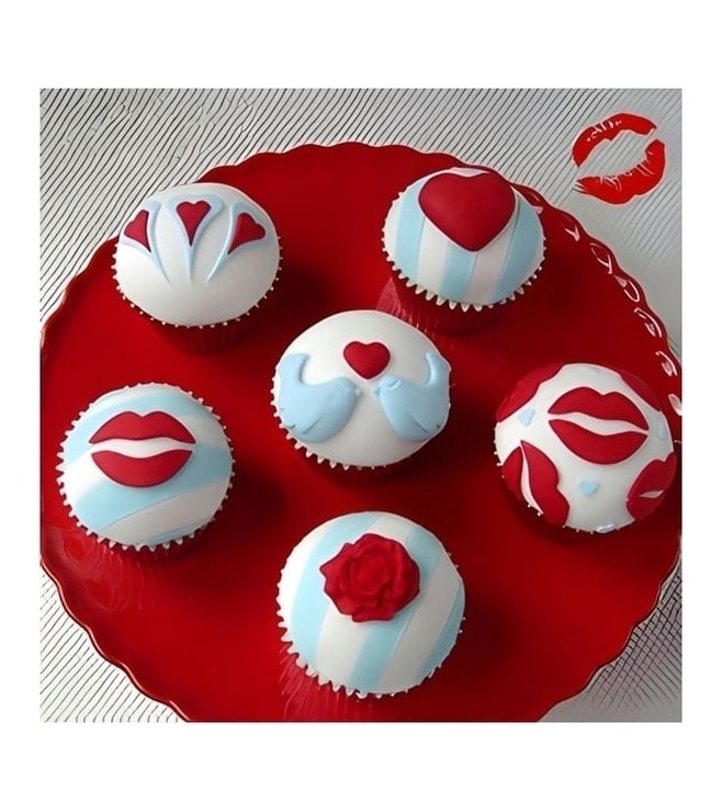 Hearts & Kisses Dozen Cupcakes