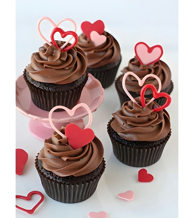 Hearts in Harmony Half Dozen (6) Cupcakes