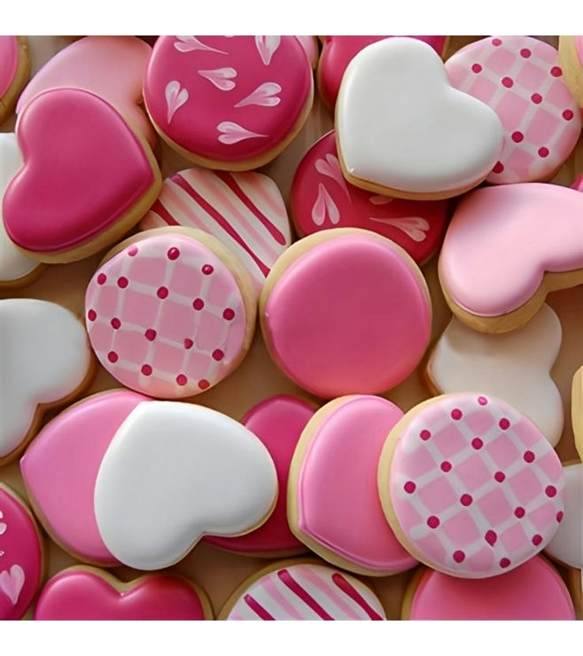 Passionate Pink and White Cookies