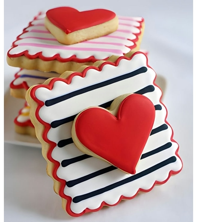 Trendy Valentine's Day Cookie Squares