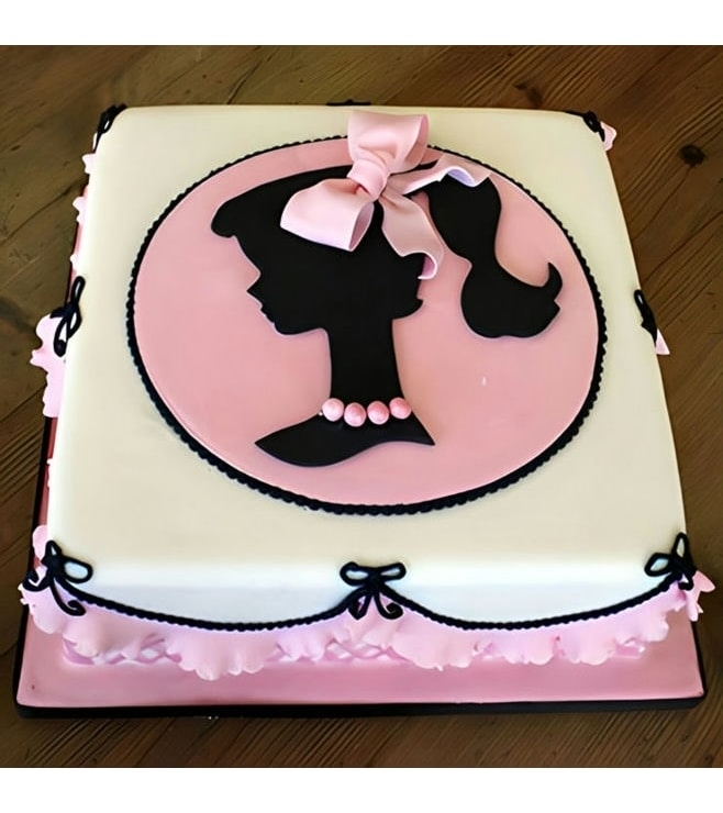 Vintage Barbie Silhouette Cake