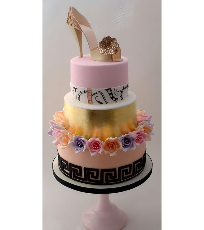 Ballroom Heels Tiered Cake