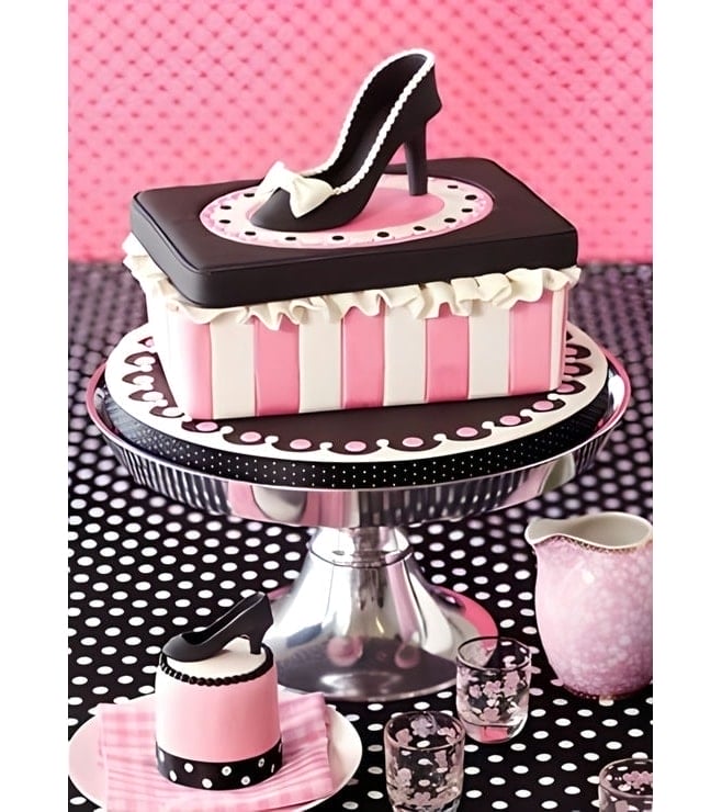 Pink Stripes Women's Day Cake