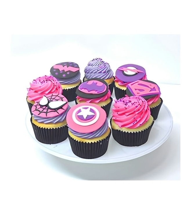 Superhero Women's Day Cupcakes