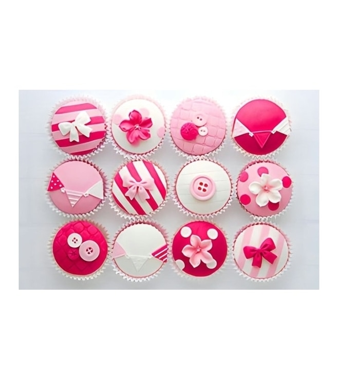 Shades of Pink Cupcakes - Dozen