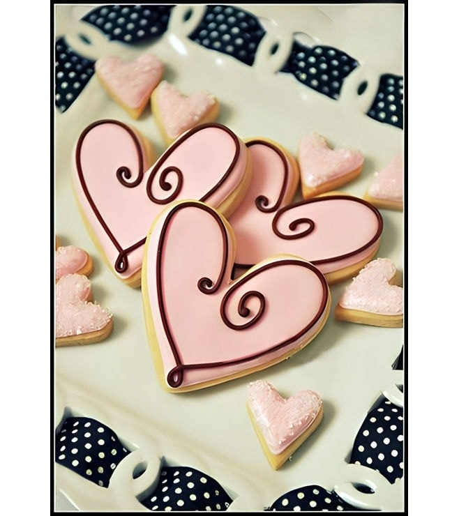 Heart Swirls Women's Day Cookies